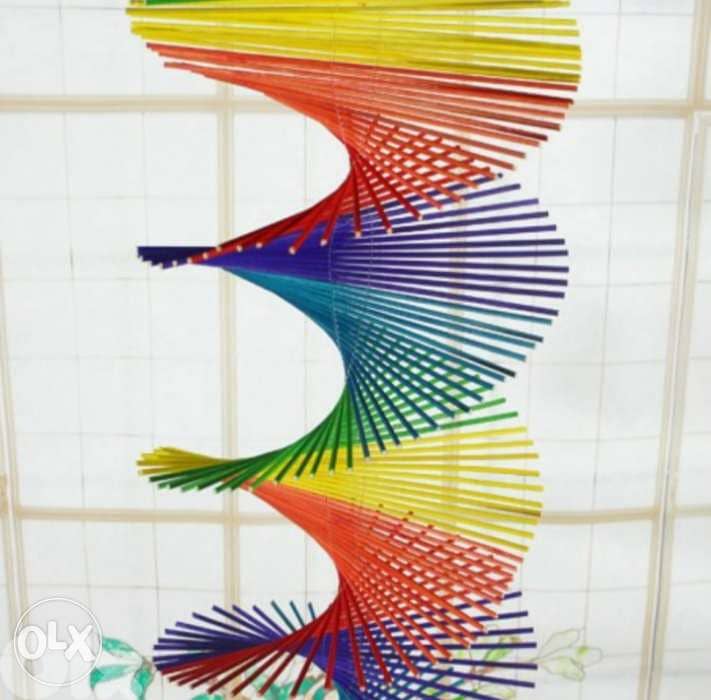 3D wind spining colorful wood hanger 10 $ 4