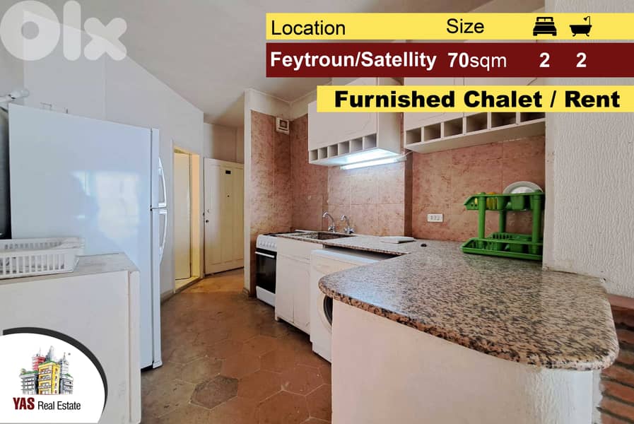 Feytroun / Satellity 70m2 | Furnished Chalet | Rent | DA | 0