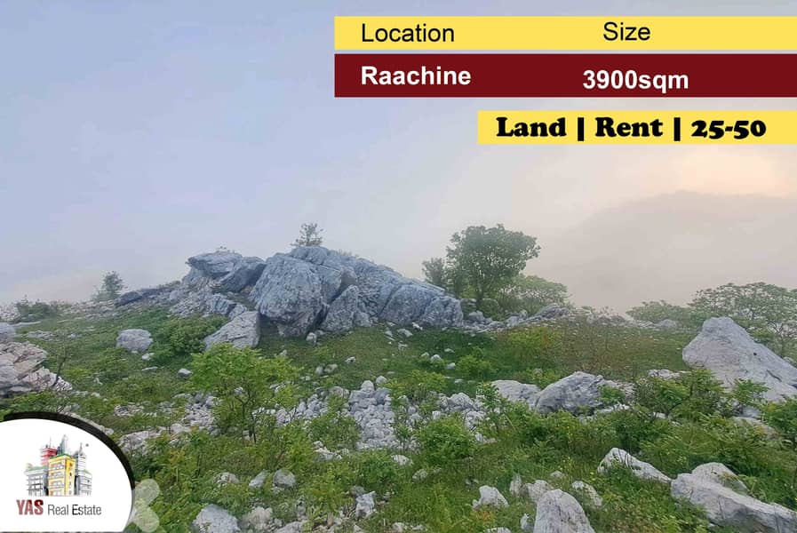 Raachine 3900m2 | Land For Rent | 25/50 | Panoramic View | DA | 0