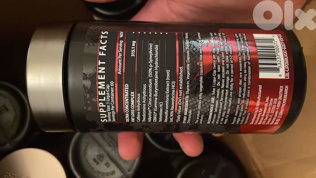 NUTREX LIPO 6 Black Ultra Concentrate Fat burner (60 CAPS) 2