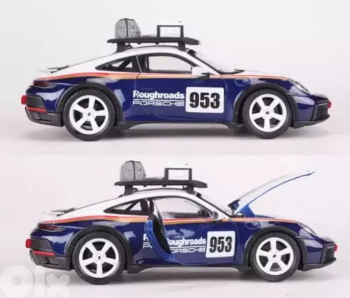 Porsche 911(992) Dakar diecast car model 1:24. 2
