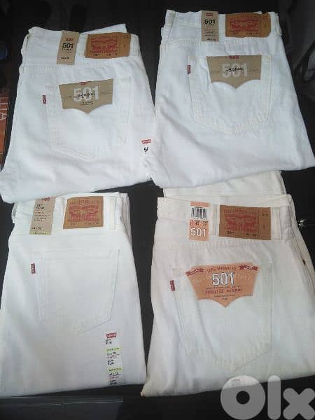White Original Levi's 501  jeans all  sizes 3