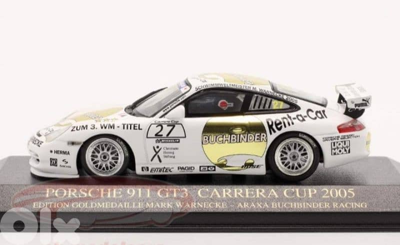 Porsche 911 GT3 Carrera Cup 2005 diecast car model 1;43 2
