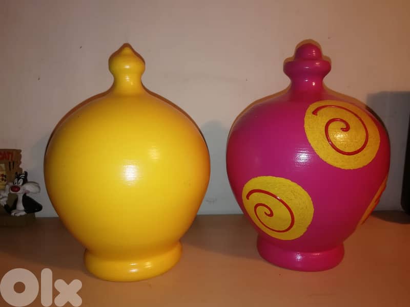 Retro style pottery money bank 19*15cm 2