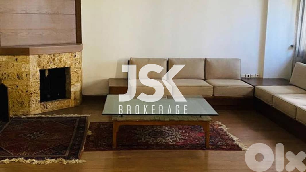 L15323-Spacious Furnished Apartment With Garden for Rent In Naccache 0