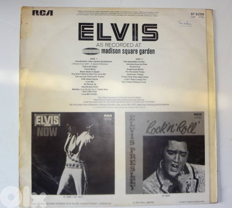 Elvis Presley – Elvis As Recorded At Madison Square Garden vinyl album 1