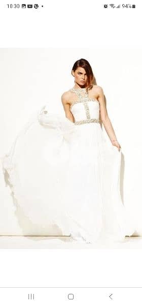 Rachel Gilbert designer silk wedding evening christening dress Medium. 1