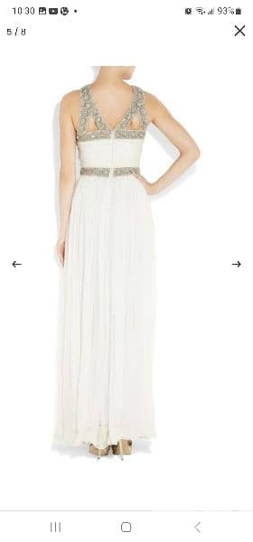 Rachel Gilbert designer silk wedding evening christening dress Medium. 5