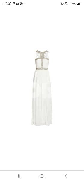 Rachel Gilbert designer silk wedding evening christening dress Medium. 6