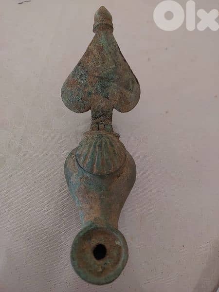 Ancient Eastern Roman Byzantine Bronze Oil Lamp from the 6th century 2