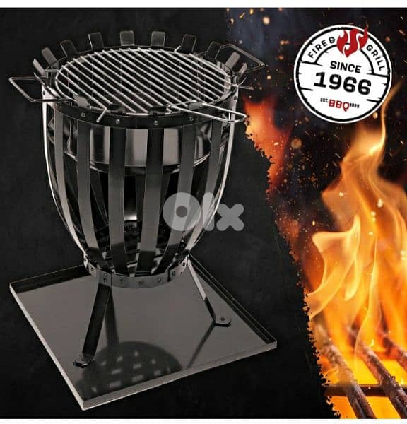 LANDMANN fire basket, made of steel, with base plate/4$ delivery 0