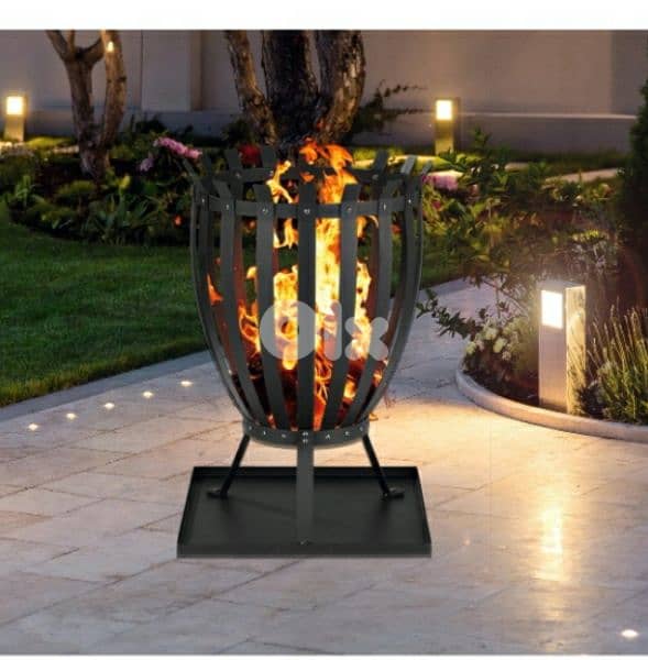 LANDMANN fire basket, made of steel, with base plate/4$ delivery 4