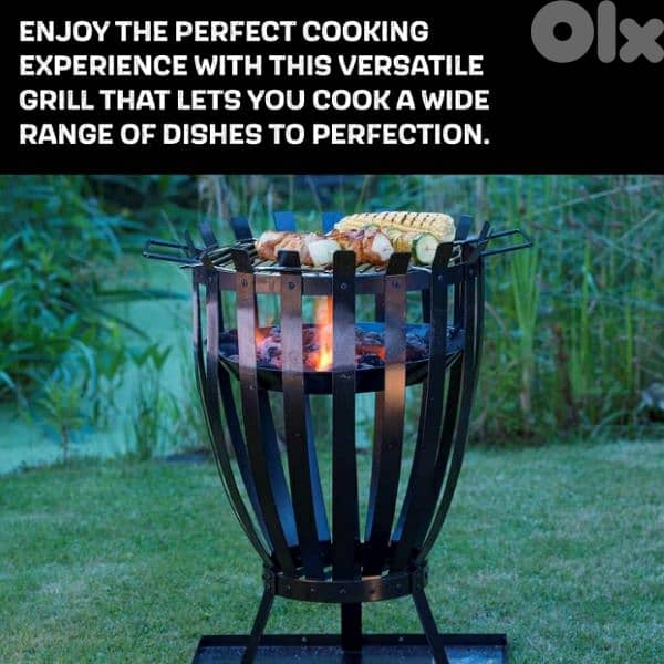 LANDMANN fire basket, made of steel, with base plate/4$ delivery 6