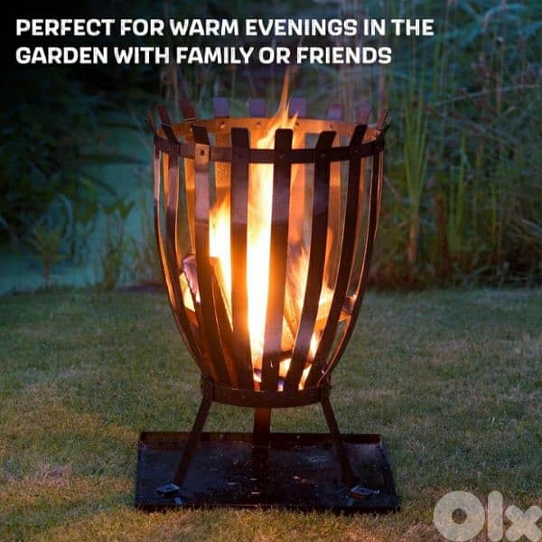 LANDMANN fire basket, made of steel, with base plate/4$ delivery 8