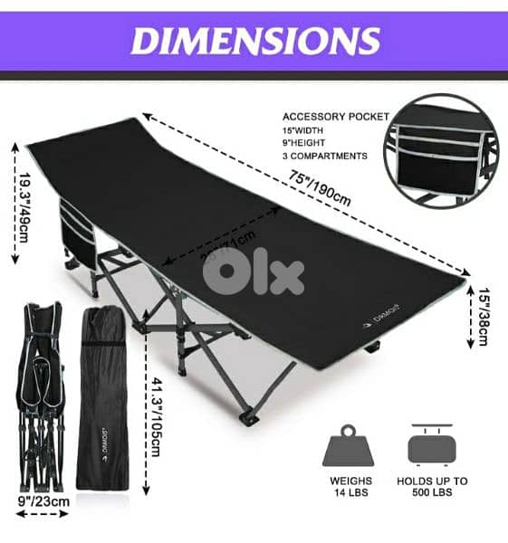 DrMois, Portable Foldable Bed Adults Kids original/4$ delivery 1