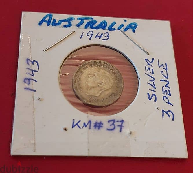 Australia 1943 silver 3 pence 2