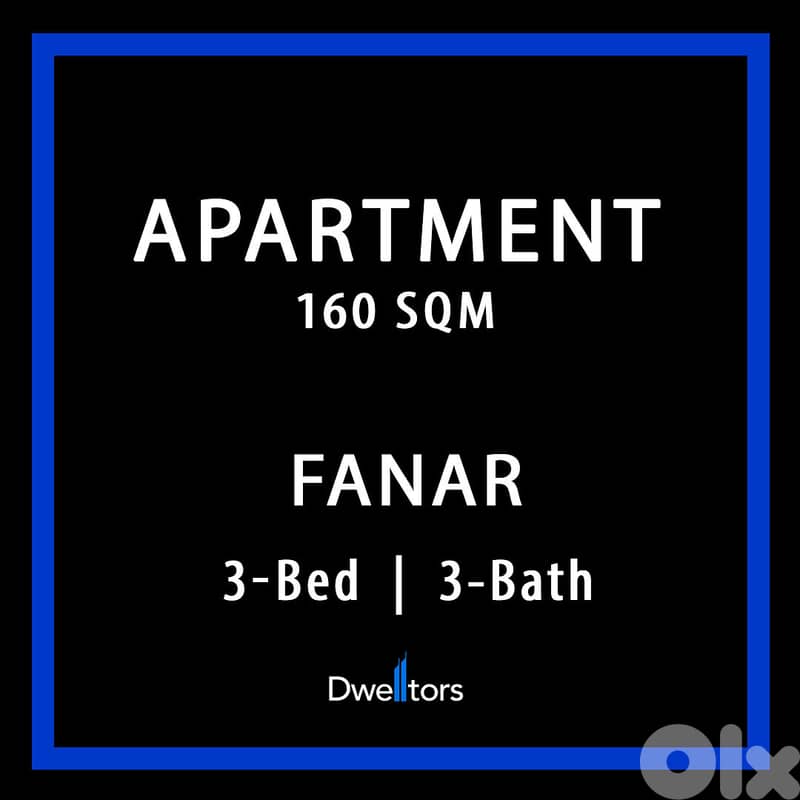 Apartment for SALE in Fanar | 160 MTS2 | 3-Beds | 3-Baths 0