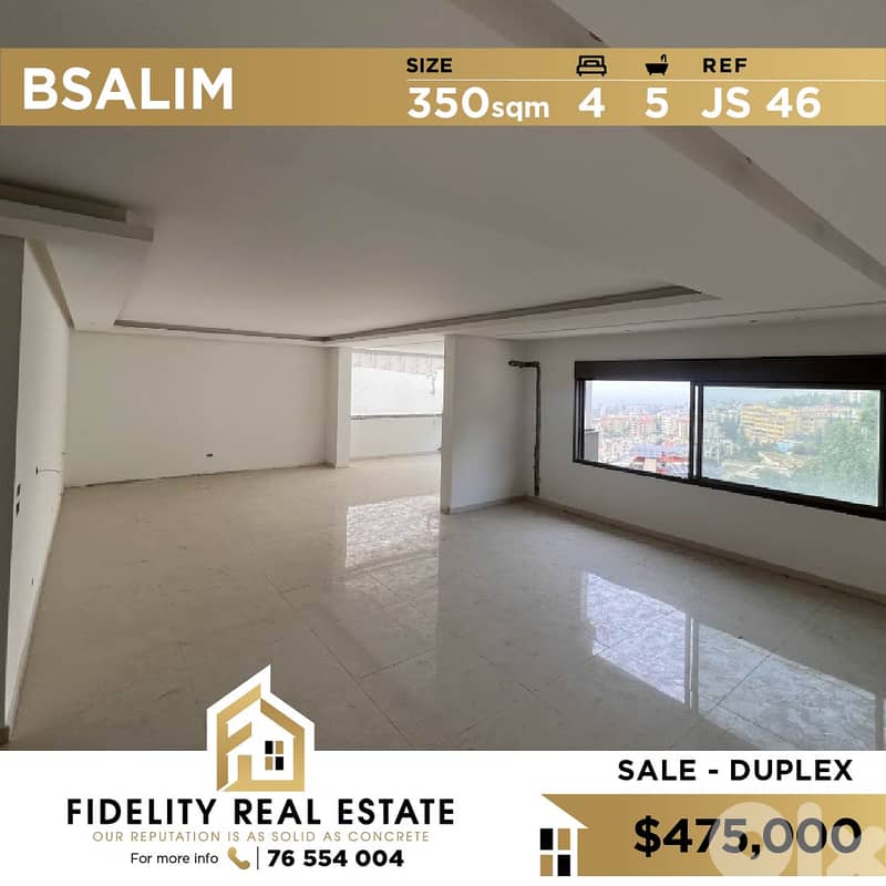 Apartment for sale in Bsalim Duplex JS46 0