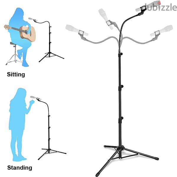 Microphone Stand For singing Mic with Phone holder 2