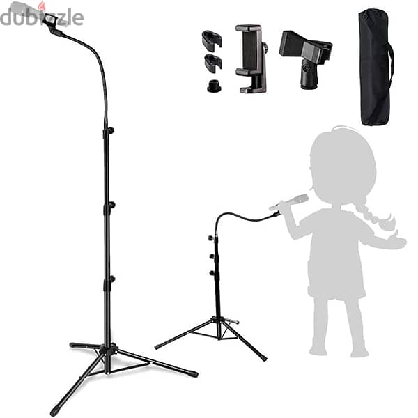 Microphone Stand For singing Mic with Phone holder 1