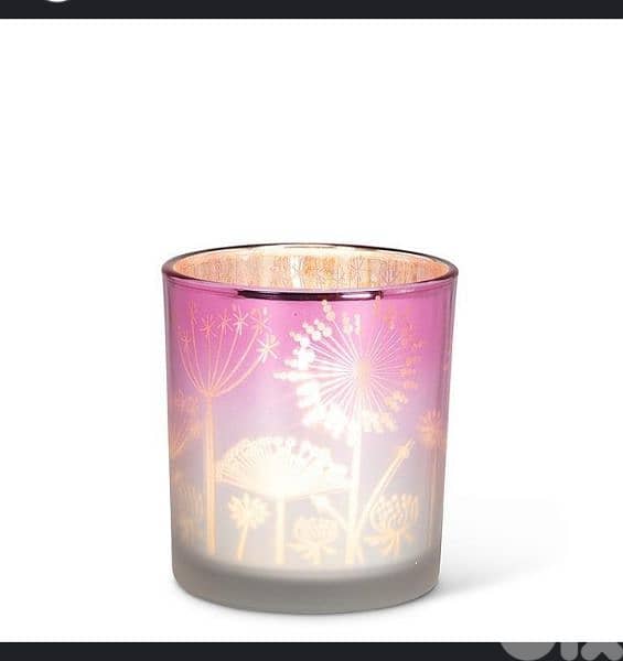 candle in glass 7x8cm 0