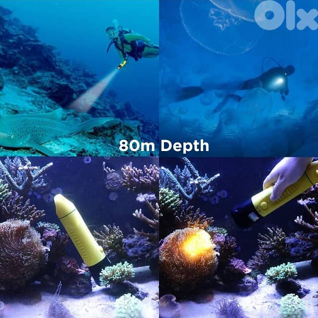 Yupard Professional Diving Flashlight, 2000 Lumen Torch, 80m 5