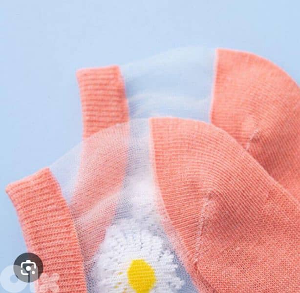 beautiful flower transparent women's socks 14