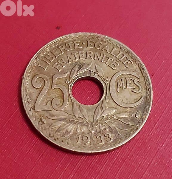 1933 France 25 centimes 3rd Republic Lindauer 0