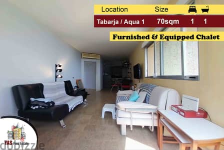 Tabarja/Aqua 1   70m2 | Furnished-Equipped Chalet | Sea View | IV |