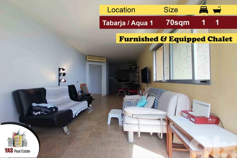 Tabarja/Aqua 1   70m2 | Furnished-Equipped Chalet | Sea View | IV | 0
