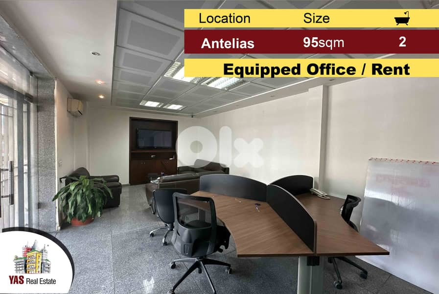 Antelias 95m2 | Luxury Office | Furnished | Rent | Prime Location | MJ 0