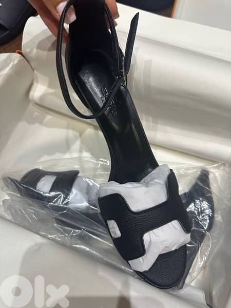 black hermes heels size 40-41 COPY AAA 0