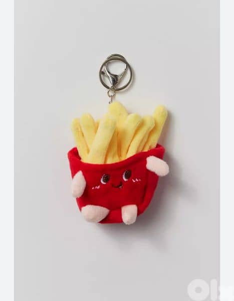cute plush french fries keychain 0