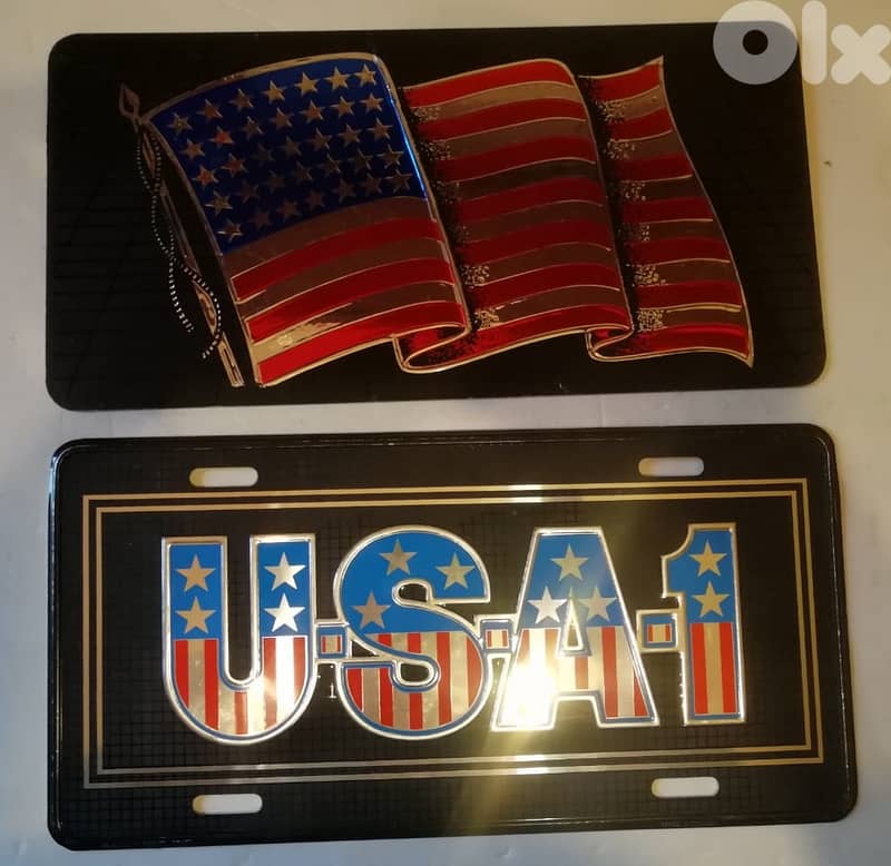 USA / france / italy tin plates for car or decoration 30*15cm 10$ each 2