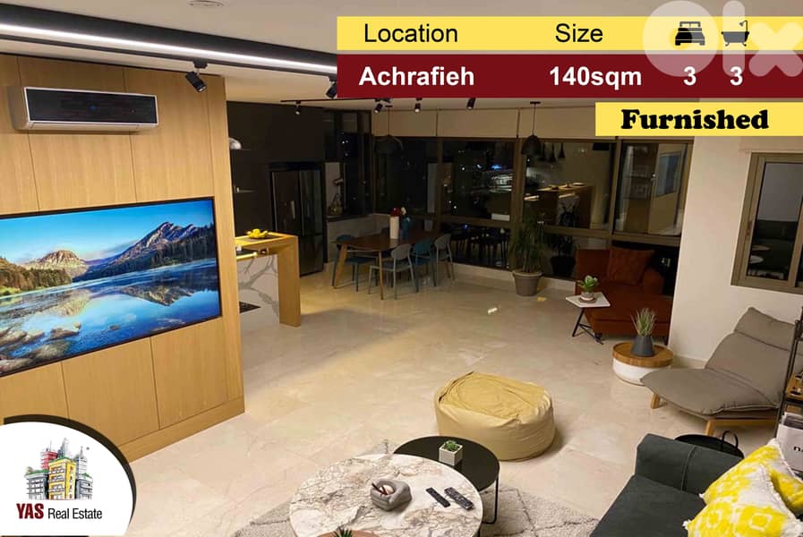 Achrafieh/Fassouh 140m2 | Furnished | Excellent Condition |View| PA 0