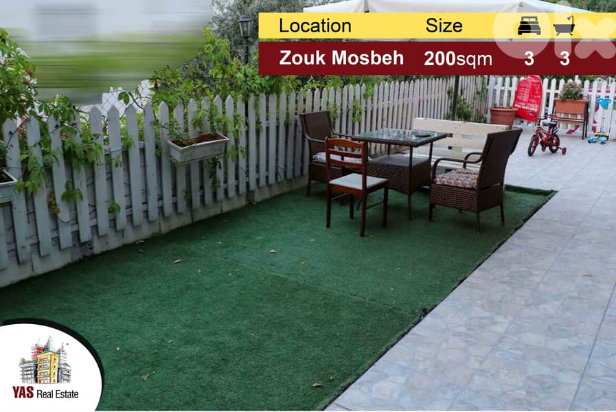 Zouk Mosbeh 200m2 | 60m2 Terrace | Decorated | Dead-End Street | PA | 0