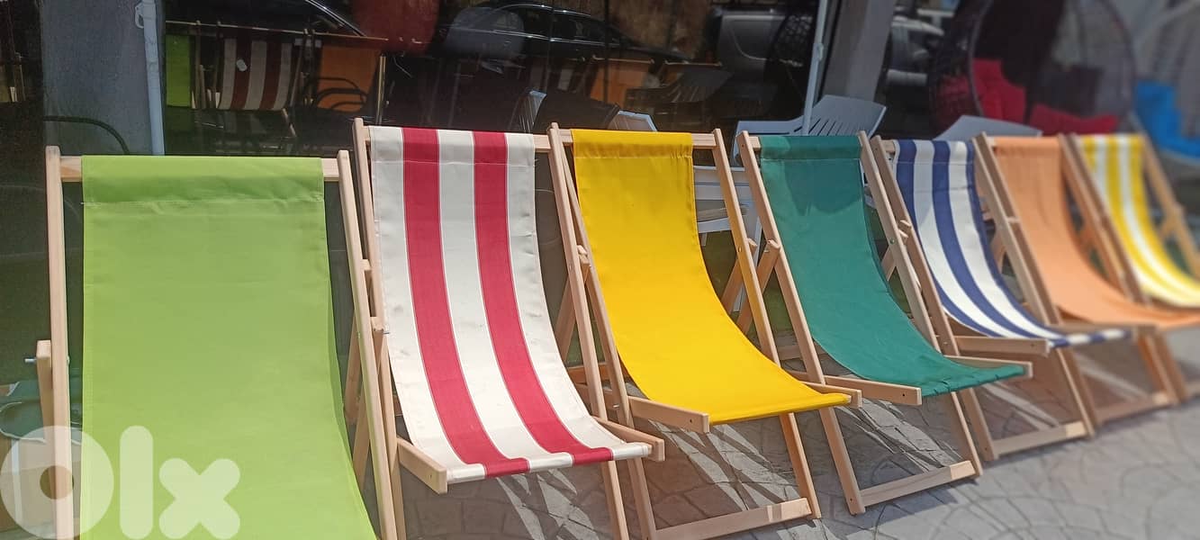 كرسي بحر خشب   wood chair 1