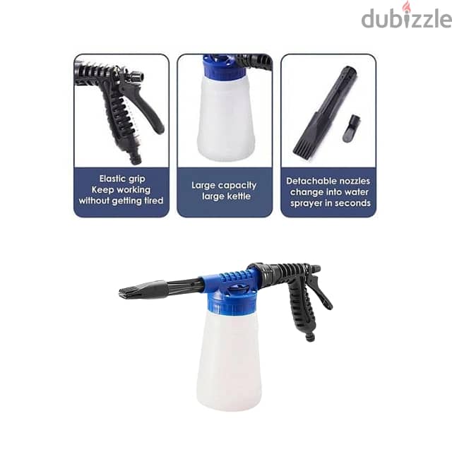 Car Wash Cannon, Water Washing Gun with Foam Can for Car & Garden 4