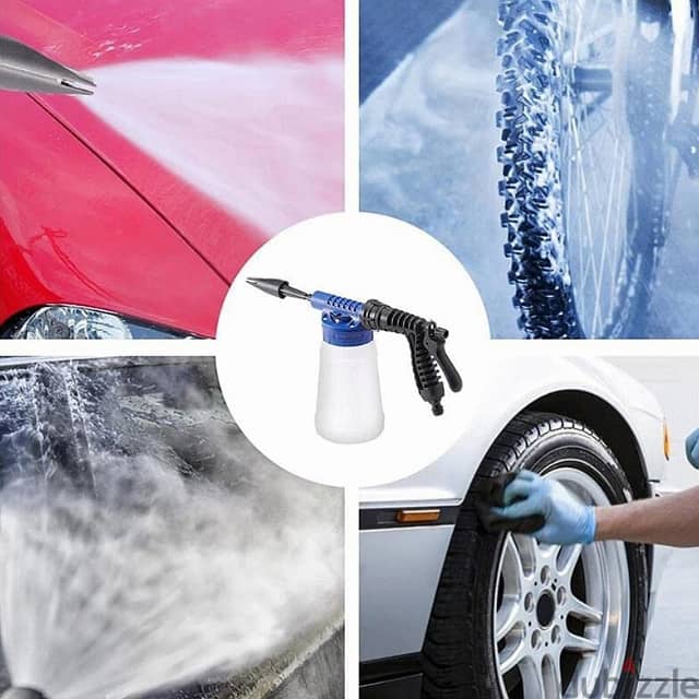 Car Wash Cannon, Water Washing Gun with Foam Can for Car & Garden 6