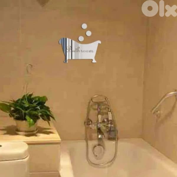 cute bathroom mirror sticker 1