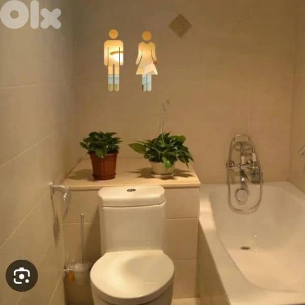 cute bathroom mirror sticker 4