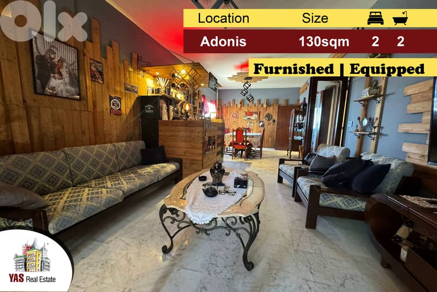 Adonis 130m2 | Furnished & Equipped | Prime Location | Decoration | EL 0