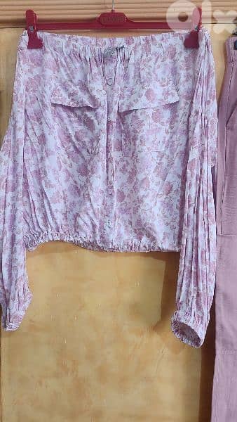 Zara trousers & Asos top pink set medium 38 2