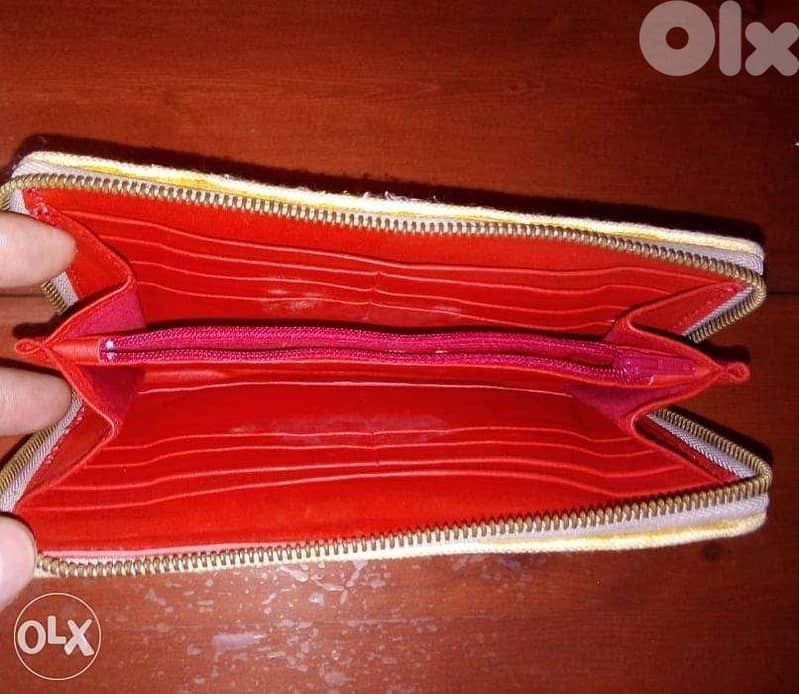 vintage ladies handbag red old mercedes 10452 plate num never used 2