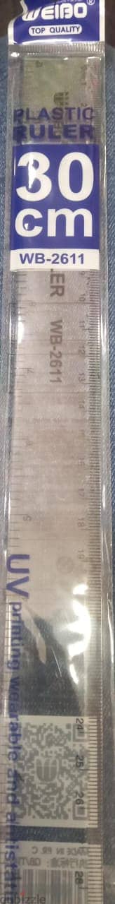 مسطرة بلاستيك 30 سنتم 0