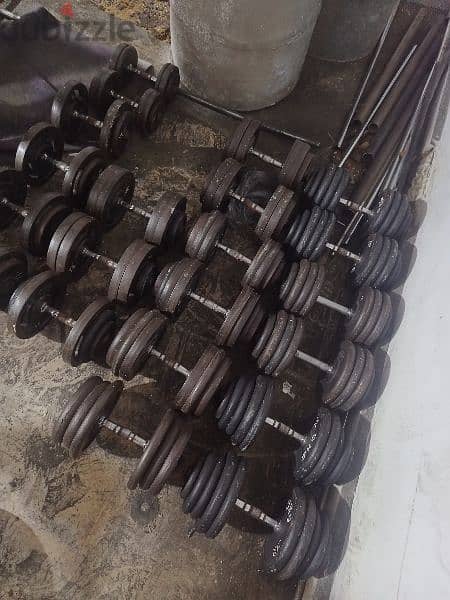 Serie dumbbells iron used 1.5 dollar 1 kg 03027072 GEO SPORT 0