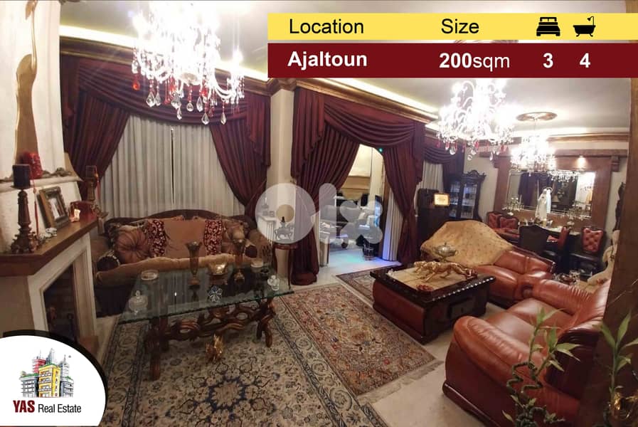 Ajaltoun 200m2 | Super Luxurious | Mountain View | Decorated | Catch | 0