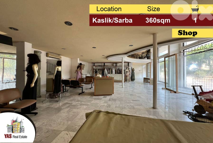 Kaslik/Sarba 360m2 | Shop | Active Street | Perfect Investment | EH | 0