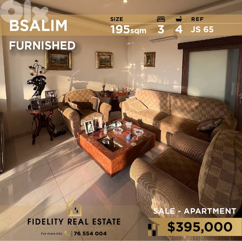Apartment for sale in Bsalim JS65 - Furnished 0