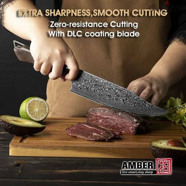 professional demascus steel chefs knife 9